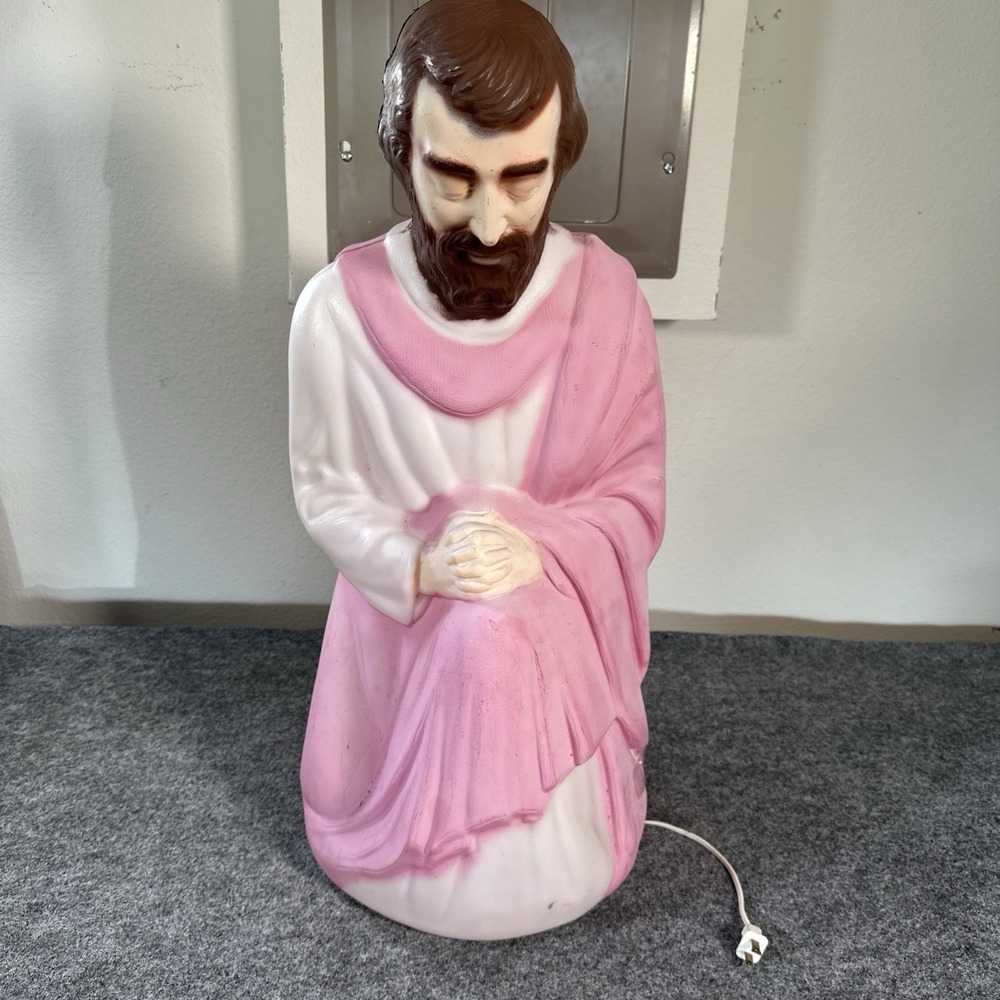 Vintage Empire Joseph 27" Nativity Blow Mold Christmas Decor Lighted w/ Cord